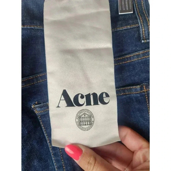 Acne Studios Ace Raw Gothic Skinny Jeans New With Tags Dark Wash Mens 28 Inseam - Picture 3 of 9